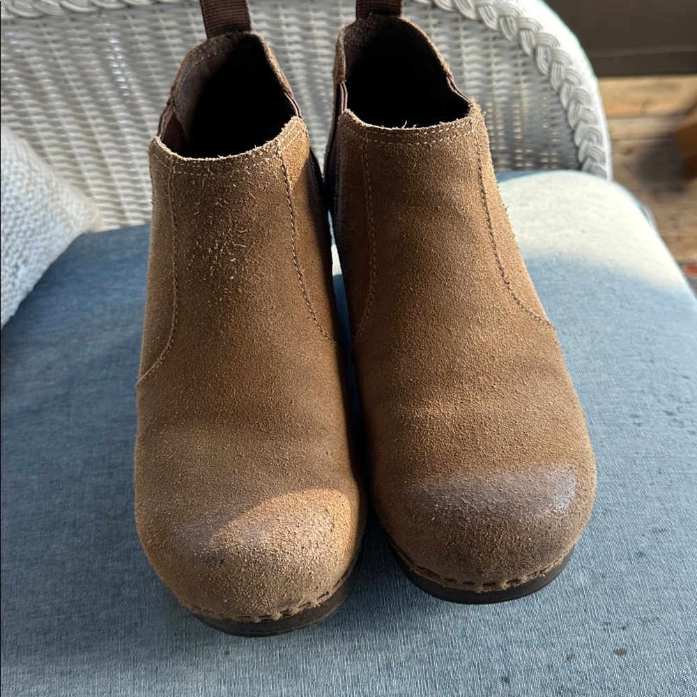 Dansko Tan Suede Ankle Boots - Picture 3 of 9